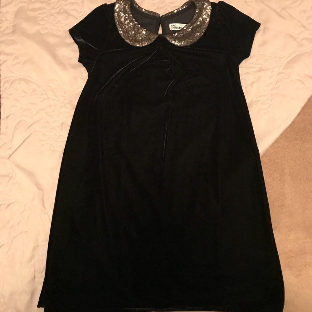Black velvet dress